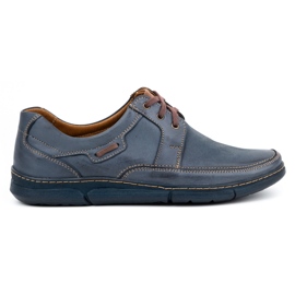 Olivier Zapatos hombre piel cordones 60K azul marino
