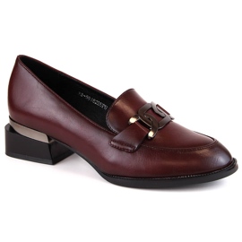 Vinceza 58162 bailarinas burdeos con cadena rojo