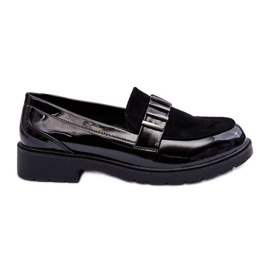 Mocasín Lacado Con Decoración Negro S.Barski HY317