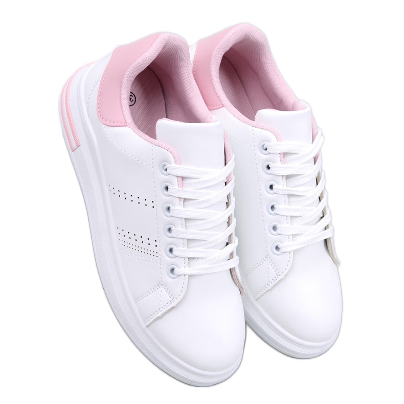 Zapatillas cuña Maes Pink blanco