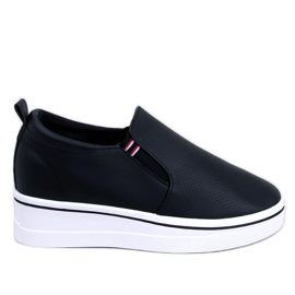 Jenkins zapatillas slip-on negras con cuña negro