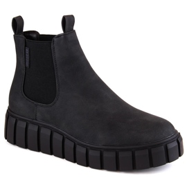 Botines Chelsea de mujer con plataforma negros Big Star MM274324