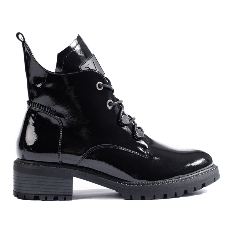 Botas de mujer Vinceza lacadas en negro