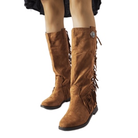 Botas cuña forradas marrones de Lecore marrón Botas cuña forradas marrones de Lecore marrón