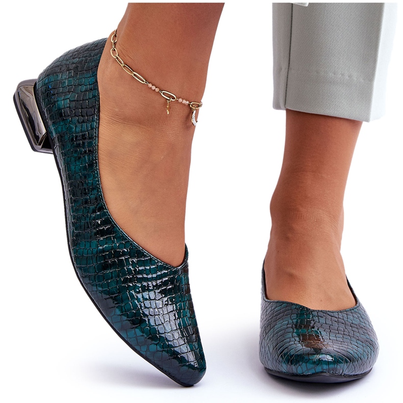 PD1 Tacones planos Vaani verde charol Tacones planos PD1 Tacones planos Vaani verde charol Tacones planos