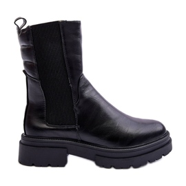 Botas altas cálidas Jodhpur Boots Slip-on Black Milca negro