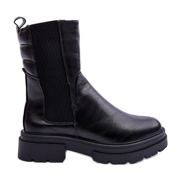 Botas altas cálidas Jodhpur Boots Slip-on Black Milca negro
