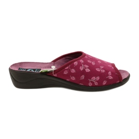 Pantuflas terciopelo burdeos Adanex 28271 Aloe Vera rojo