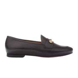Marco Shoes mocasines dorados negro