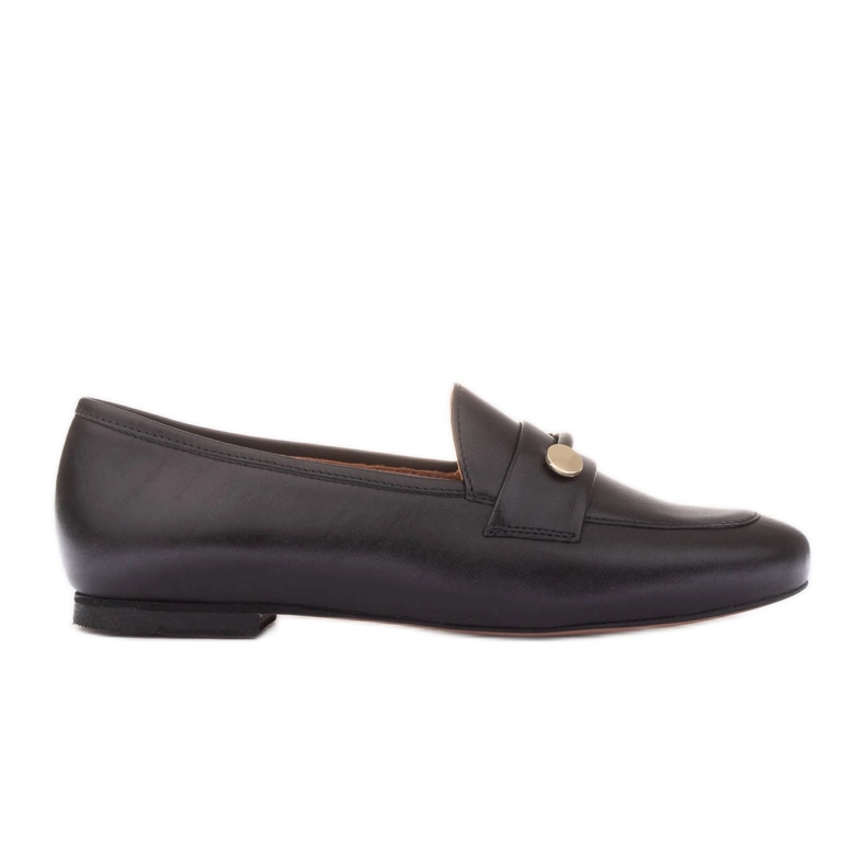Marco Shoes mocasines dorados negro
