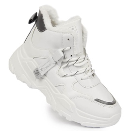 News Zapatillas de mujer con aislamiento y suela gruesa blancas NOVEDADES blanco