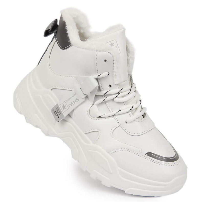 News Zapatillas de mujer con aislamiento y suela gruesa blancas NOVEDADES blanco