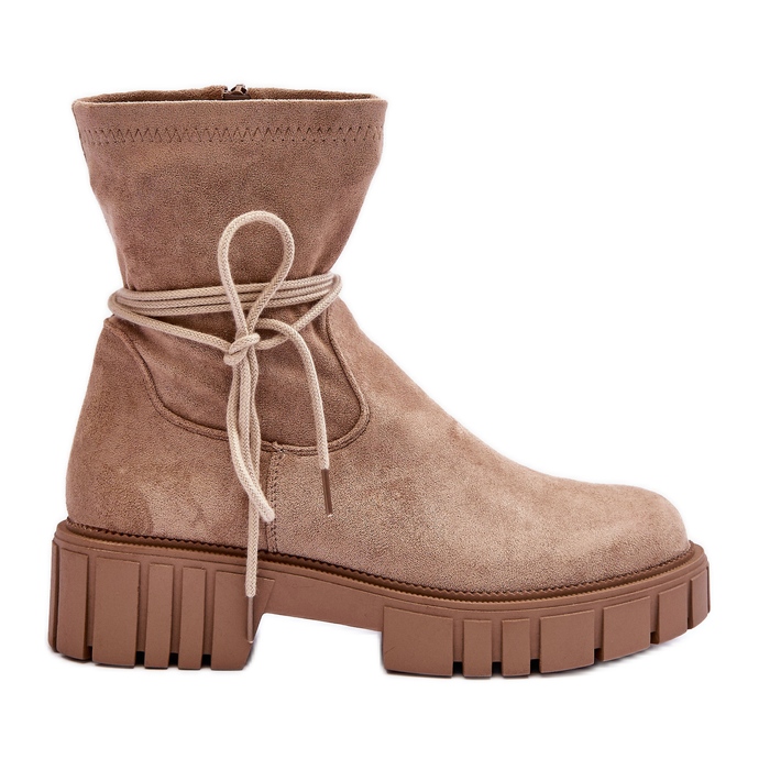 Botines Mujer Ante Beige Lineanor