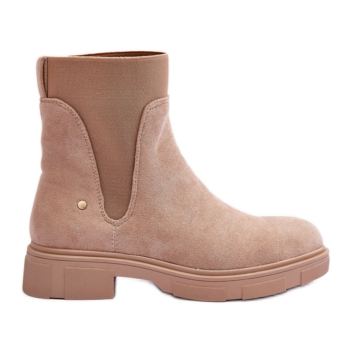Botas Jodhpur Mujer Ante Beige Tannaz