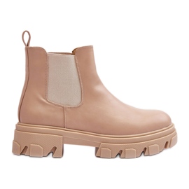Botines de Piel Jodhpur Beige Alcanassa