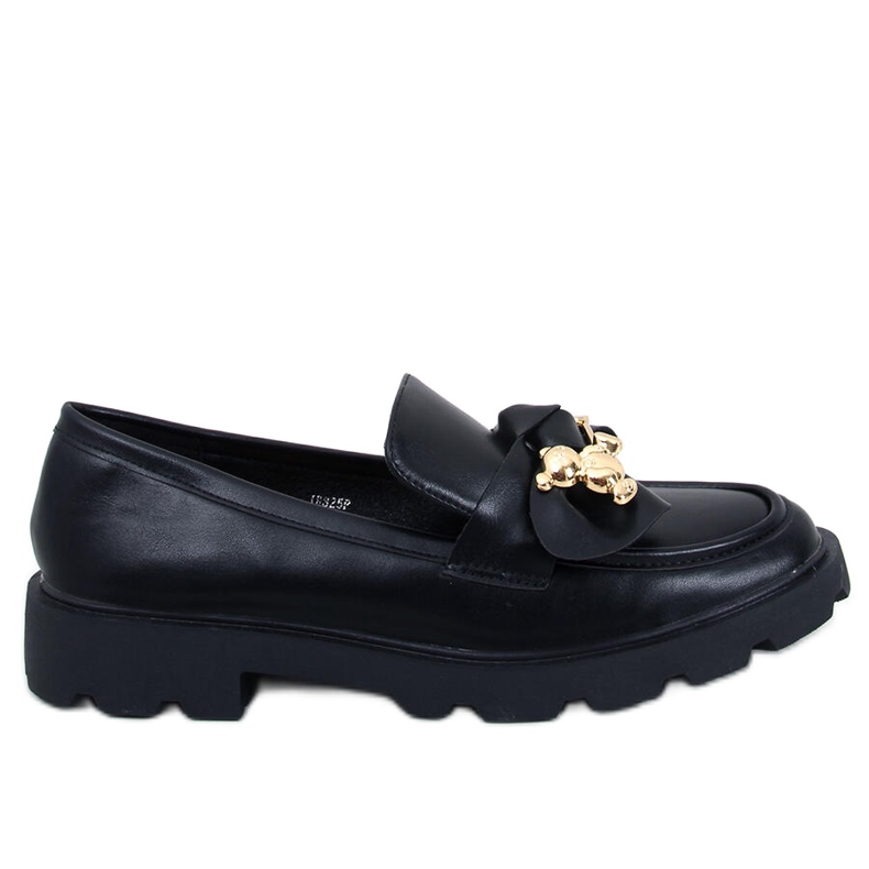 Mocasines con oso dorado Honey Black negro