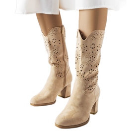 Botines calados beige de Vergiate