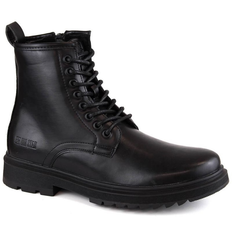 Botas con cordones y cremallera insuladas Big Star M INT1915 negro
