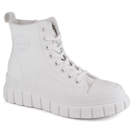 Botas plataforma cordones Big Star W INT1920A blanco