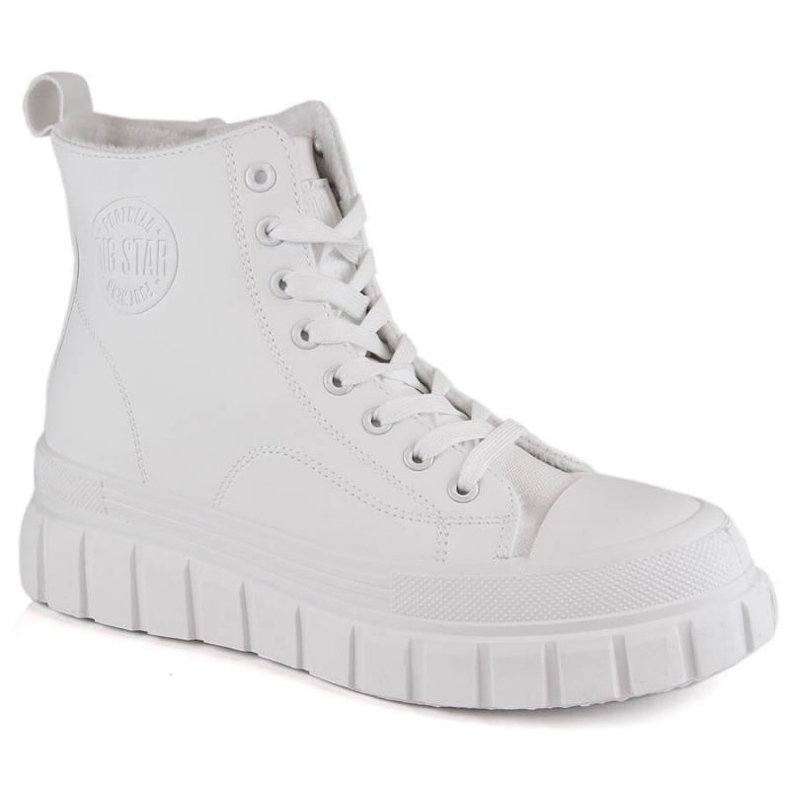 Botas plataforma cordones Big Star W INT1920A blanco