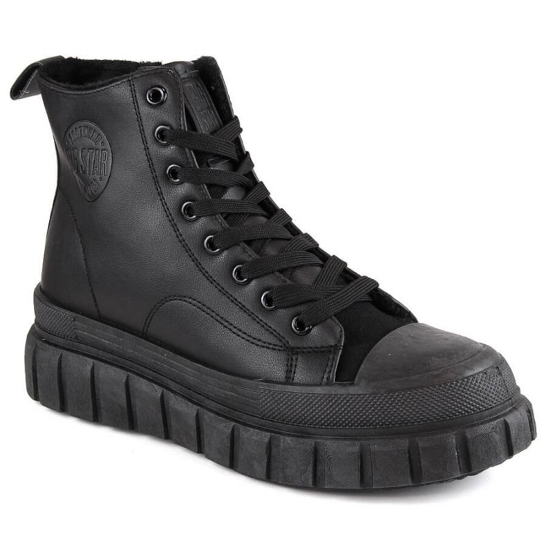 Big Star W INT1920B botas negras de plataforma con cordones negro