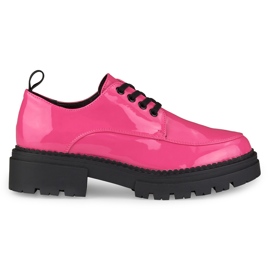 La.Fi Zapato cordones lacado rosa rosado