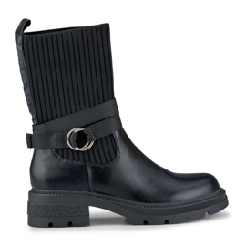 Botas negras con parte superior flexible negro