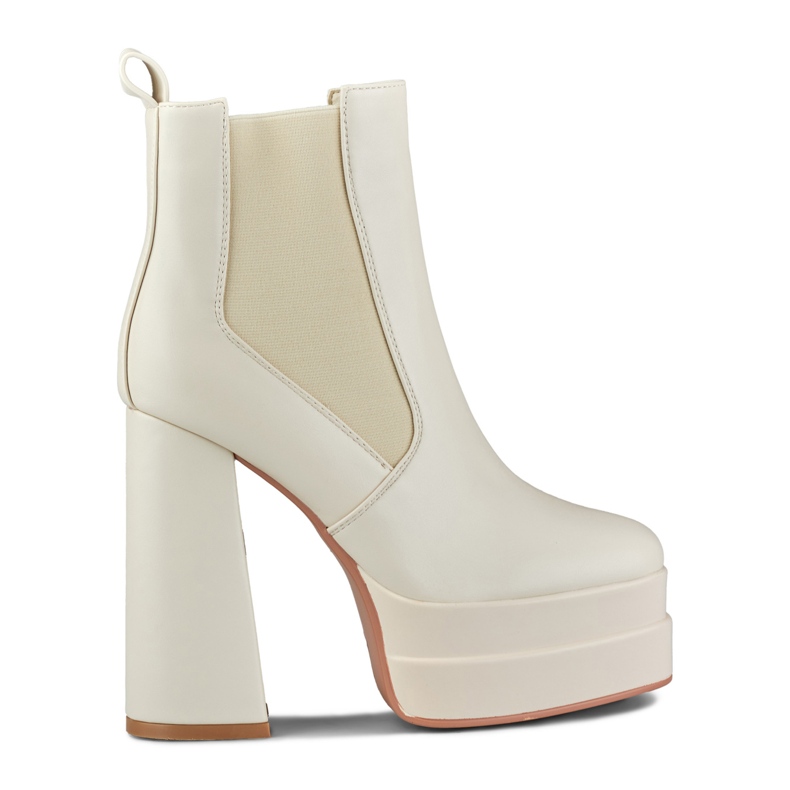 Botas beige tacón y plataforma