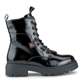Botas de trabajo Carole para mujer lacadas en negro Botas de trabajo Carole para mujer lacadas en negro