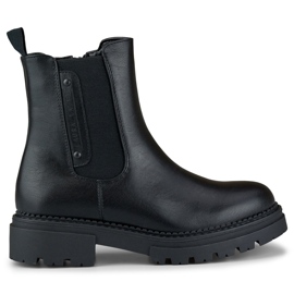 Botas negras de mujer con suela gruesa negro