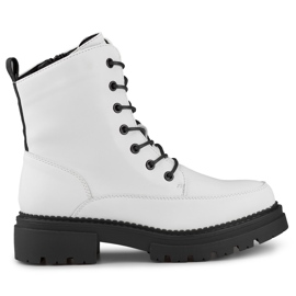 Botas blancas de mujer fabricadas en piel natural blanco