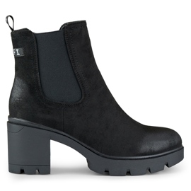 Botas clásicas de mujer de ante en el post de Adeline. negro Botas clásicas de mujer de ante en el post de Adeline. negro