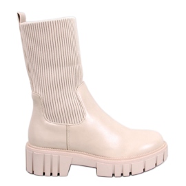 Botas calcetín superior Farrell Beige