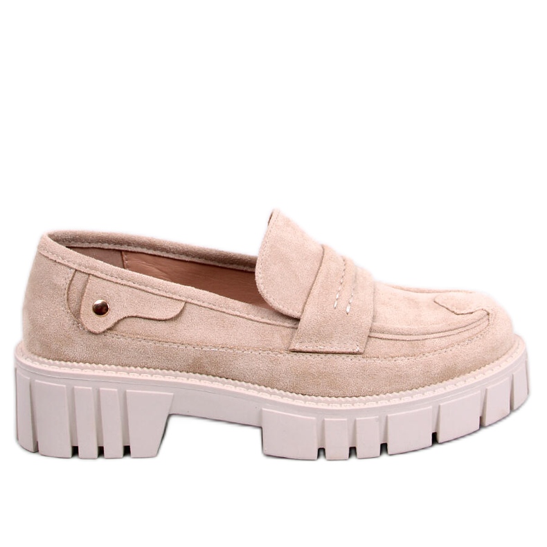 Mocasines con plataforma de Chandra Beige Mocasines con plataforma de Chandra Beige