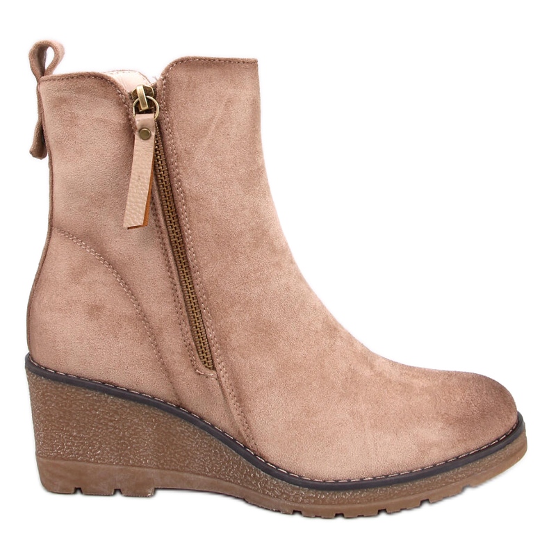 Meyer Botas cuña beige Meyer Botas cuña beige
