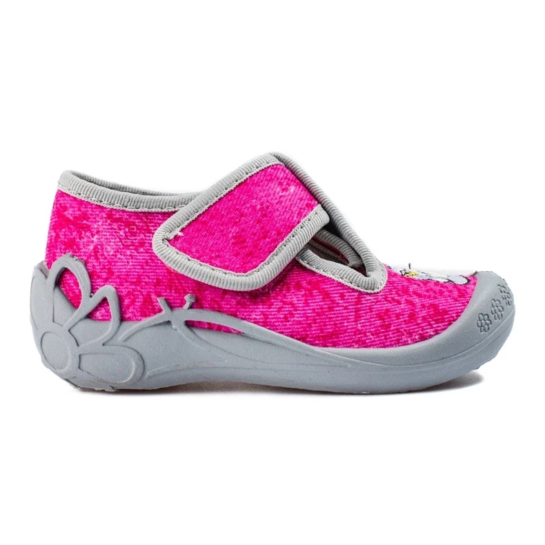 Pantuflas velcro unicornio rosa Shelovet para niña rosado