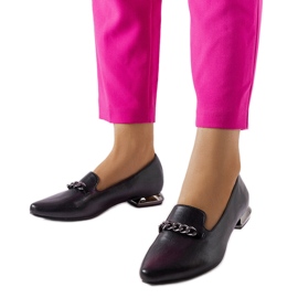 Zapatos planos negros con plantilla de cuero de Lovato Lords