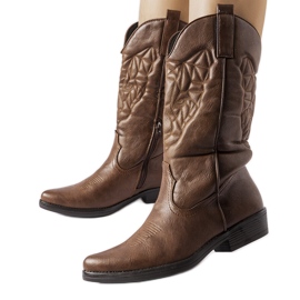 Botas cowboy planas marrones de Simonetta marrón