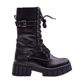 Botas Altas Mujer Piel Workers Negro Madit