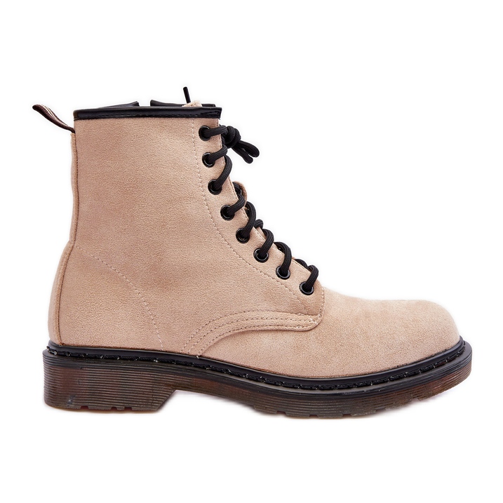 Botas de trabajo de tacón plano de ante Asteoris Beige