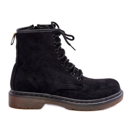 Botas de trabajo de tacón plano de ante Asteoris negras negro