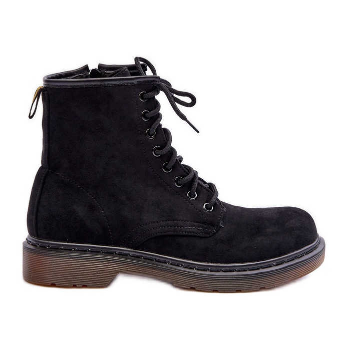 Botas de trabajo de tacón plano de ante Asteoris negras negro