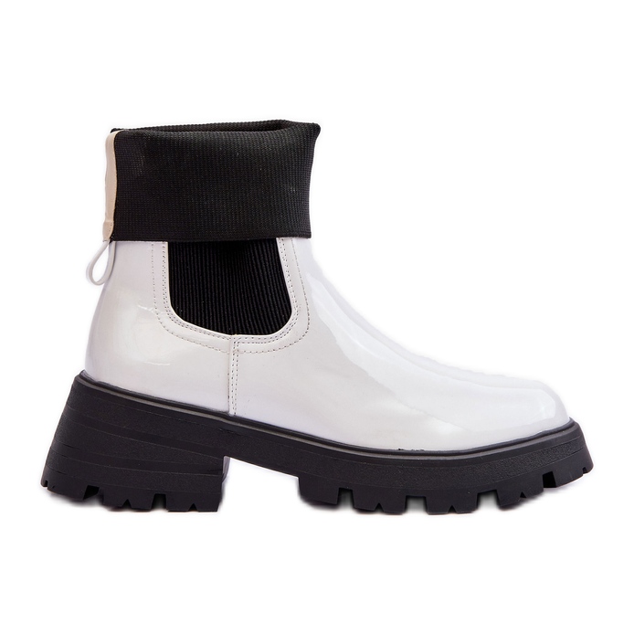 Botas Jodhpur Mujer Lacadas Pavo Blanco