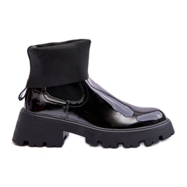 Botas Jodhpur Mujer Lacadas Pavo Negro