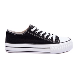 FB3 Zapatillas Clásicas De Plataforma Baja Negro Jazlyn