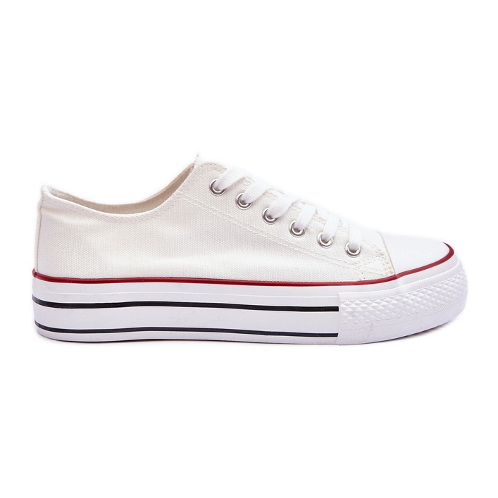 FB3 Zapatillas Clásicas De Plataforma Baja Blanco Jazlyn