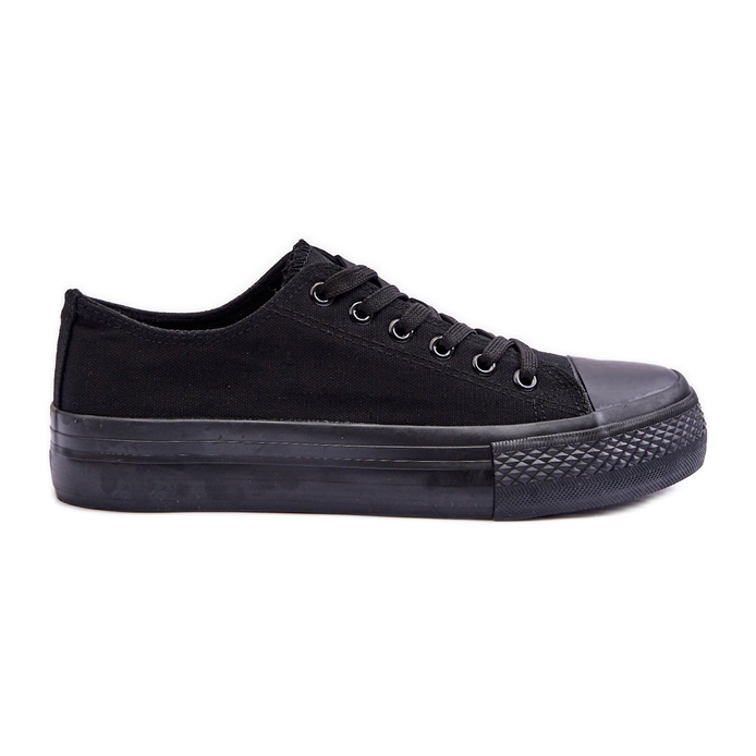 FB3 Zapatillas Clásicas De Plataforma Baja Negro Jazlyn