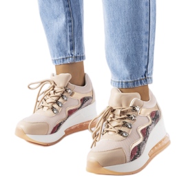 Inna Zapatillas con cuña rosas de Dajdla rosado