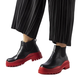 Botines negros sobre plataforma Marinone de colores
