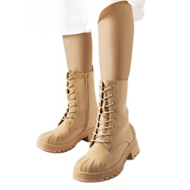 Botas de trabajo beige con suela más gruesa de Manara